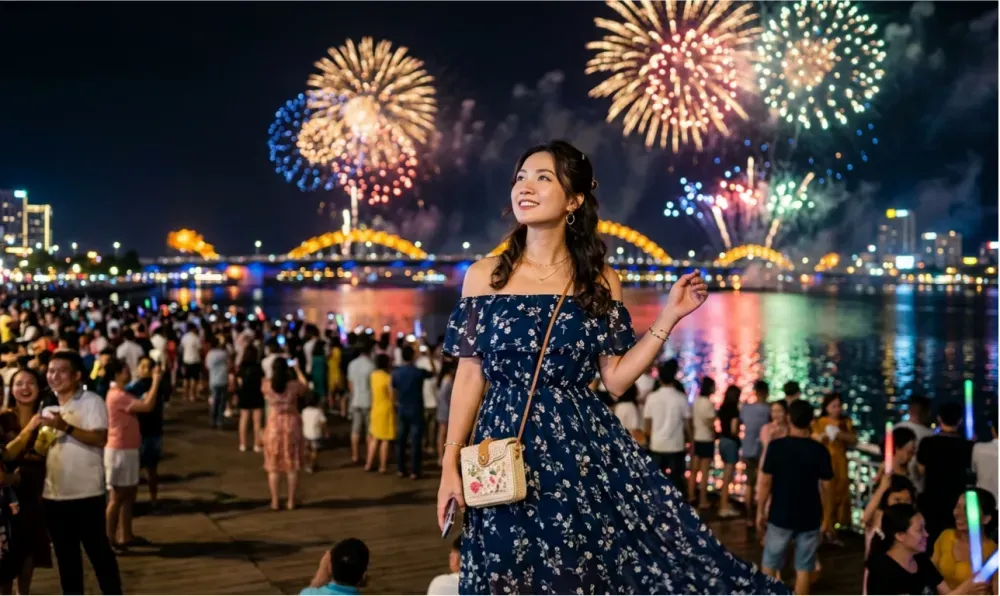 Đi xem ph&aacute;o hoa đ&agrave; nẵng mặc g&igrave;